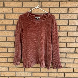 Or is pink chenille sweater